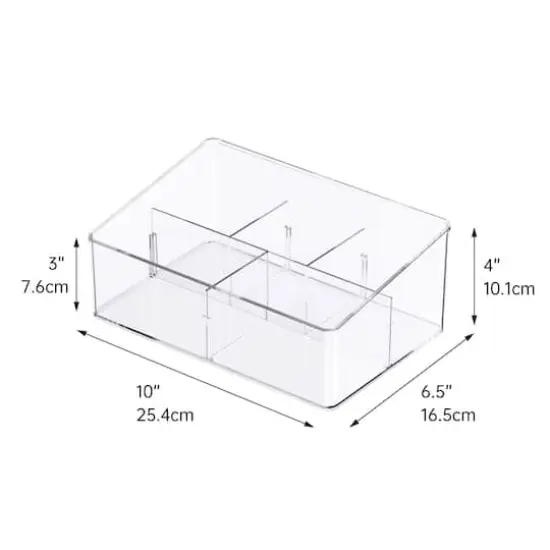 Small Clear Stacking Plastic Desktop Organizer by Simply Tidy® {5}