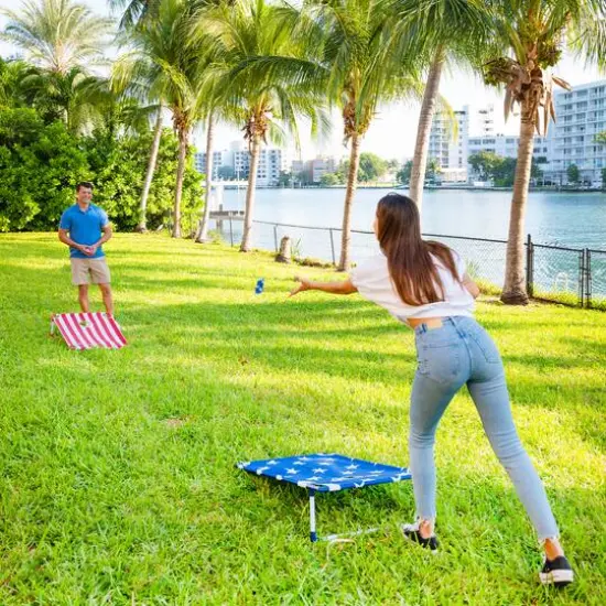 YardCandy Stars & Stripes Portable Cornhole Toss Game {3}
