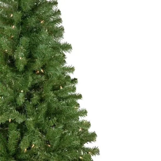 4-Piece Wolcott Spruce Artificial Christmas Tree, Wreath & Garland Set, Clear Lights {5}