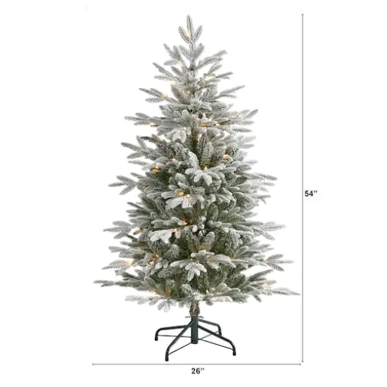 4.5ft. Pre-Lit Manchester Spruce Artificial Christmas Tree, Clear LED Lights {8}