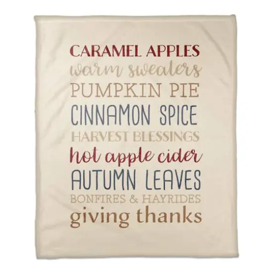 Fall Sentiments Coral Fleece Blanket {1}