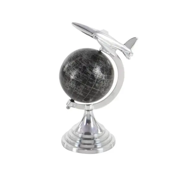 12" Silver Aluminum Glam Globe {3}