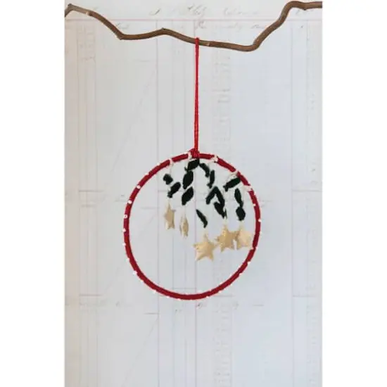 Hello Honey&reg; 5" Multicolor Wool Felt Ornament with Hanging Stars & Beads {3}