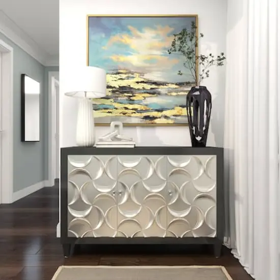 19" Black Aluminum Drip Vase with Melting Designed Body {13}