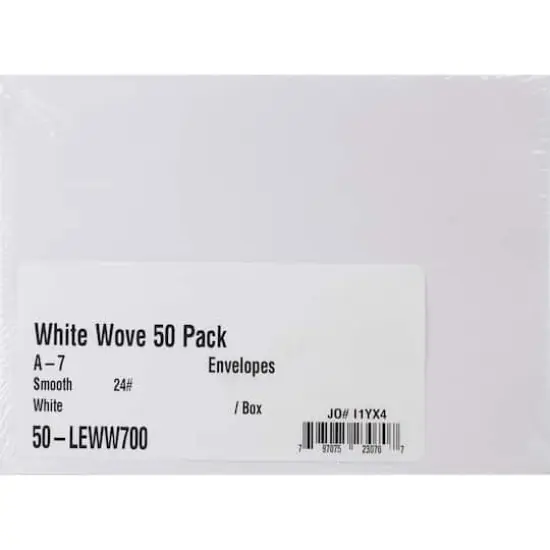 Leader Paper Products White A7 Envelopes, 50ct. {1}