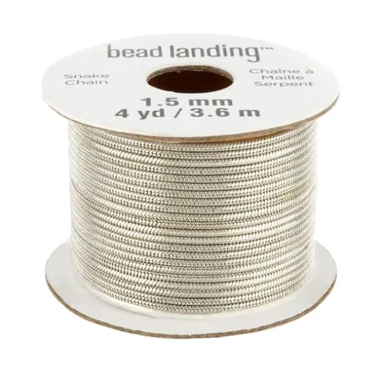 4yd. Snake Chain by Bead Landing&trade; Rhodium {1}