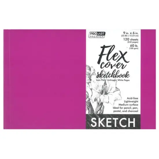 Pro Art&reg; Premium Sketchbook with Flexible Cover, 9" x 6" {1}