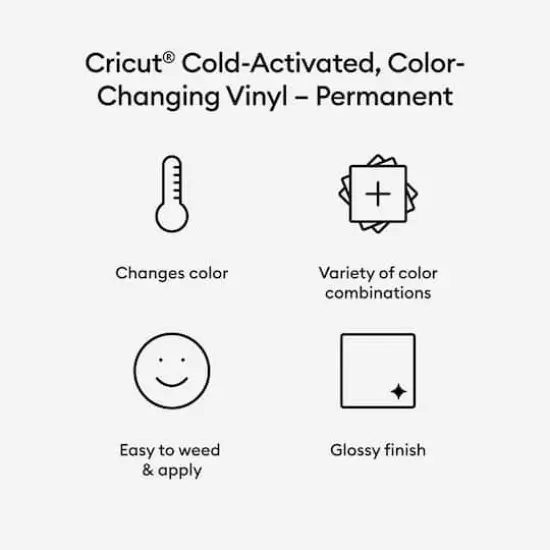 Cricut&reg; Permanent Cold-Activated Color-Changing Vinyl Turquoise {3}