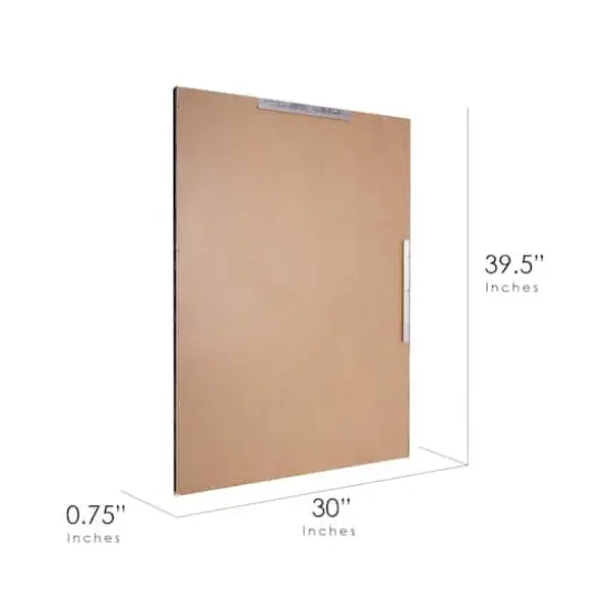 Brushed Black/Chrome Metal Framed Beveled Edge Wall Mirror - 30" x 40" {8}