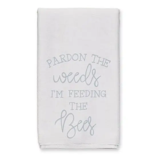 Feeding The Bees Tea Towel Set White {3}