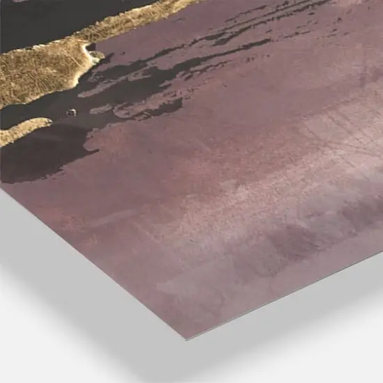 Designart 'Purple Glam Storm Iii Modern Multipanel Wall Clock {4}