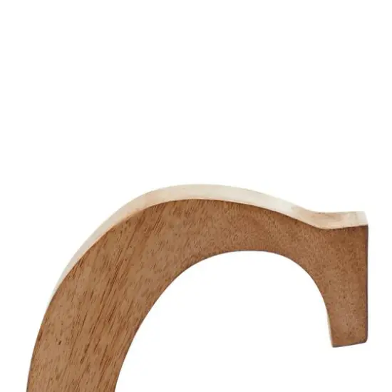 8" Brown Mango Wood Letter Set, 6ct. {13}