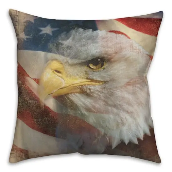 Patriotic Eagel Throw Pillow {1}