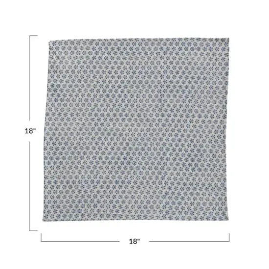 Hello Honey&reg; Blue Patterned Cotton & Linen Napkins, 4ct. {5}