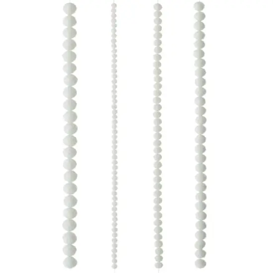 White Faceted Glass Rondelle Beads by Bead Landing&trade; {4}