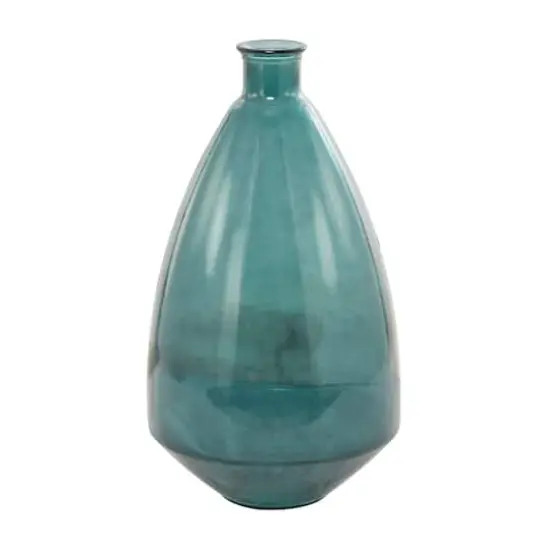 Blue Recycled Glass Handmade Spanish Vase 13" x 13" x 24" {1}
