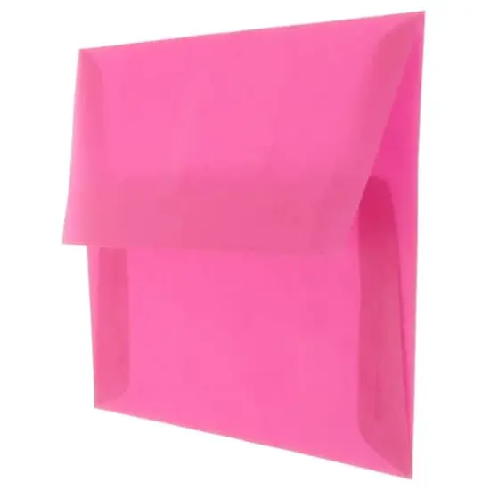 JAM Paper A2 Translucent Vellum Invitation Envelopes, 50ct. Magenta {4}