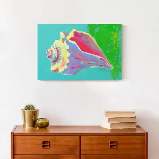 Bright Sea Shell 18" x 12' Canvas Wall Art {5}