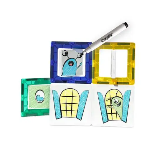Crayola&reg; Doodle Tiles Magnetic Building Kit {5}