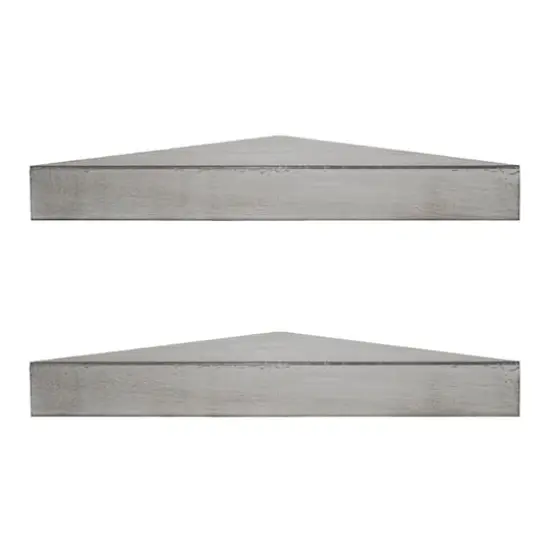 Floating Corner Shelves Set Gray {1}