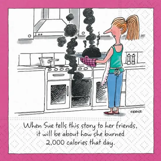 JAM Paper Burned 2,000 Calories Cocktail Napkins, 40ct. {1}