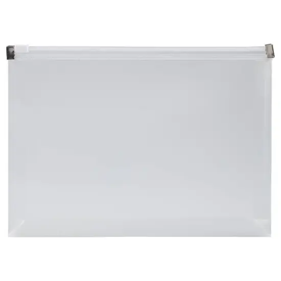 JAM Paper 4.5" x 6.5" Clear Plastic Zip Closure Envelopes, 12ct. {1}