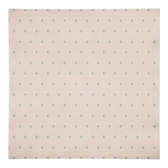 Plus Cotton Twill Napkin Blue/Blush {1}