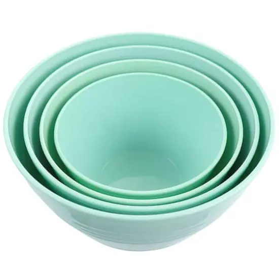 Martha Stewart Turquoise Plastic Bowl Set with Lids {4}