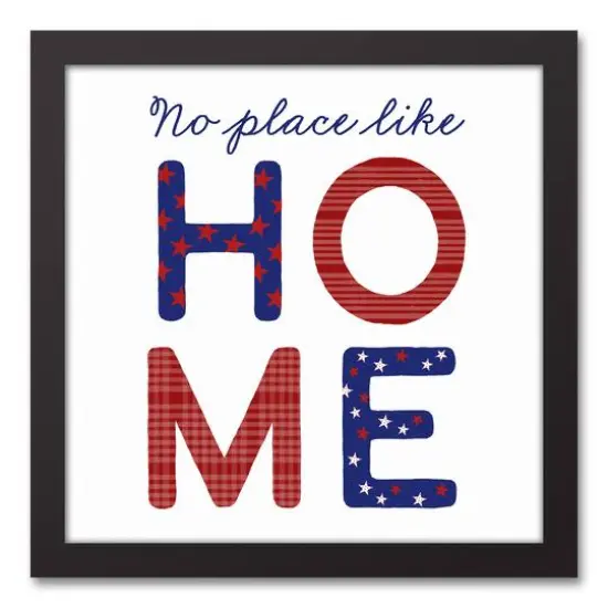 No Place like Home Black Framed Canvas {1}