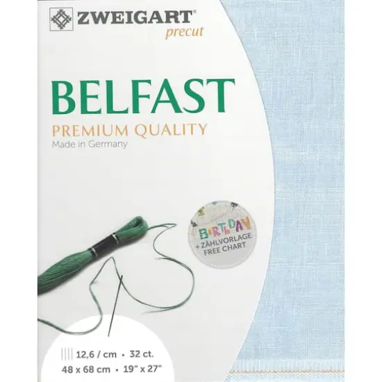 Zweigart&reg; Belfast Vintage 32 count Pre-Cut Fabric Blue {1}