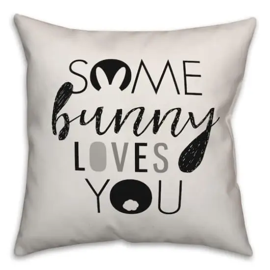Some Bunny Loves You Throw Pillow {1}