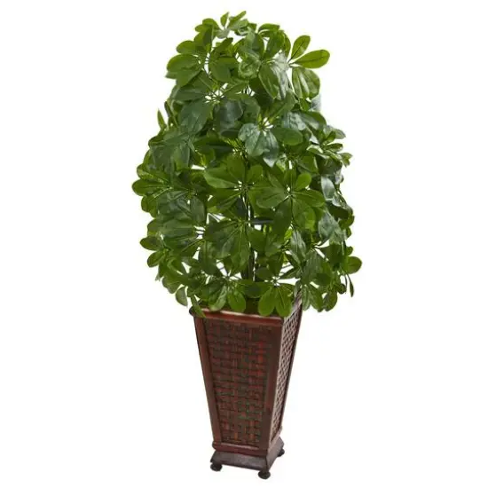 3.5ft. Schefflera Artificial Plant in Decorative Planter {1}
