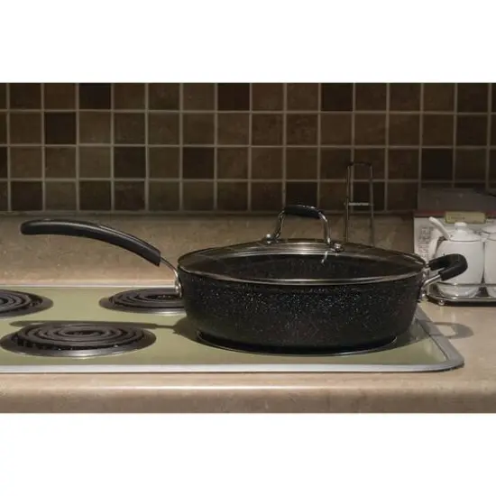 THE ROCK by Starfrit 11" Deep-Fry Pan With Lid & Bakelite Handles {6}
