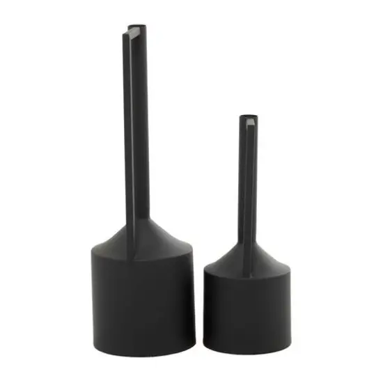 CosmoLiving by Cosmopolitan Black Metal Vase with Handles Set of 2 22", 16" {5}