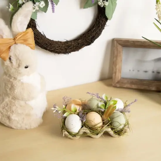 6" Mixed Easter Eggs with Carton Tabletop Decoration {3}