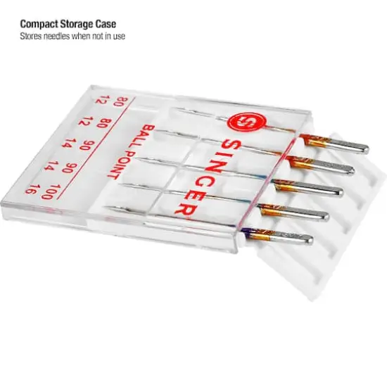 SINGER&reg; Ball Point Sewing Machine Needles, 5ct. {5}
