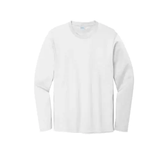 Port & Company&reg; Long Sleeve Bouncer T-Shirt White {1}