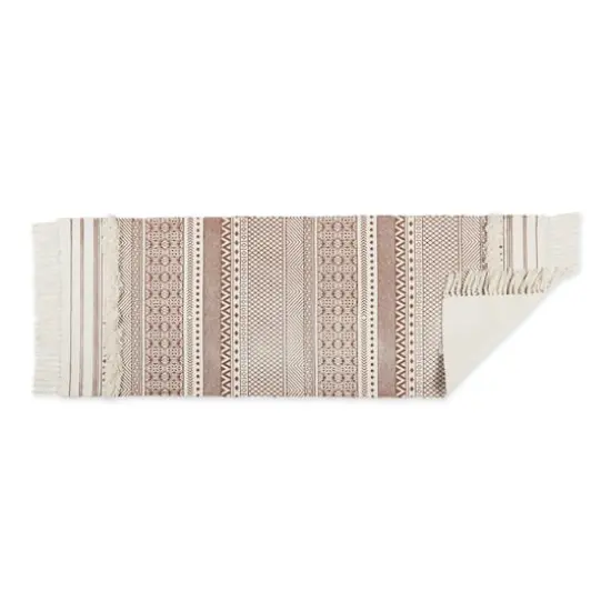 DII&reg; Hand-Loomed Shag Rug Runner, 2ft. x 3" x 6ft. Cinnamon/Off White {4}