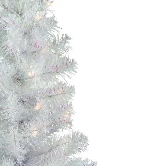 3ft. Pre-lit White Rockport Pine Artificial Christmas Tree, Clear Lights {4}
