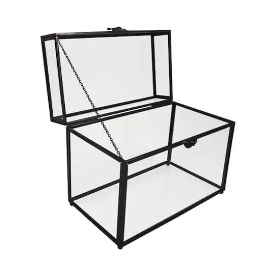 Black Metal & Glass Card Box by Celebrate It&trade; {4}
