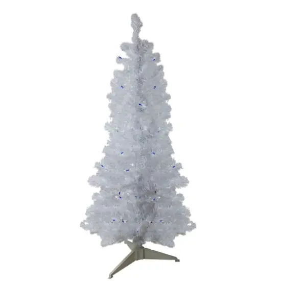 4ft. Pre-Lit Medium Pine Artificial Christmas Tree with Blue Lights {1}
