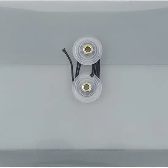 JAM Paper 5.25" x 10" Plastic #10 Business Envelope with Button and String Closure, 24ct. Smoke Gray {4}