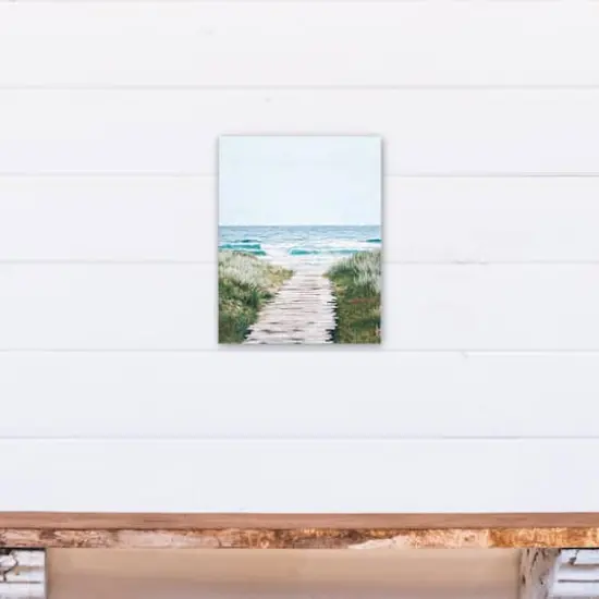 Beach Boardwalk 11" x 14" Canvas Wall Art {5}
