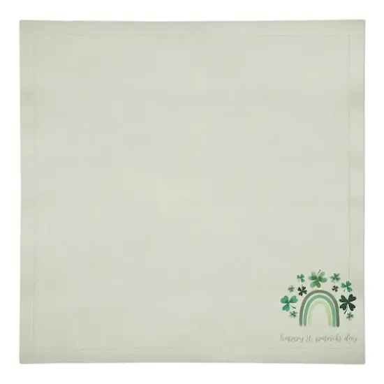 St. Patrick's Day Rainbow 10" x 10" Cotton Twill Napkin {1}