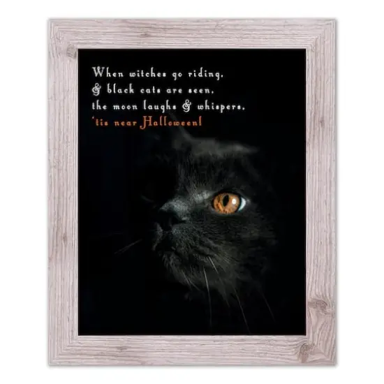 Creepy Cat Western White Framed Print {1}