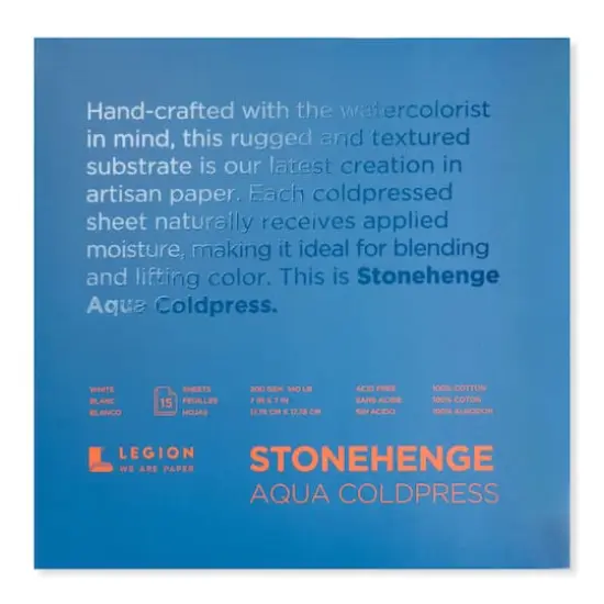 Legion Stonehenge Aqua Coldpress Watercolor Block {1}