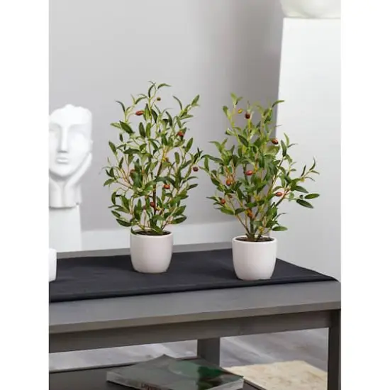 18" Silk Olive Tree with Vase, 2ct.  {4}