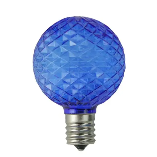 Blue Faceted LED G50 Christmas Replacement Bulbs, 25ct. {1}