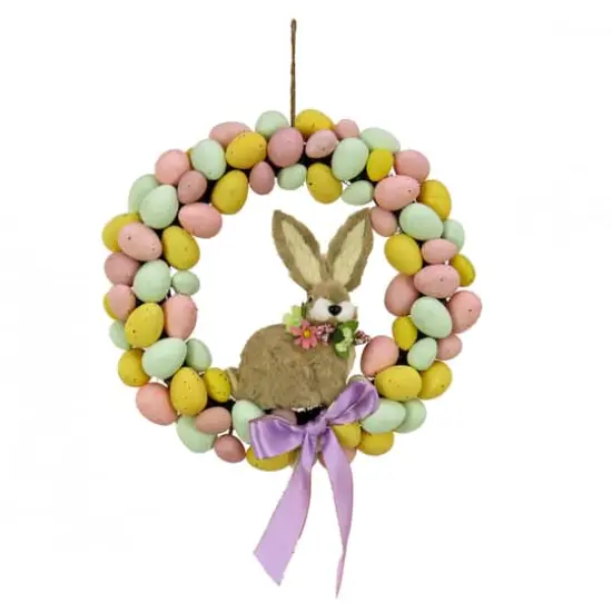 16" Egg Wreath with Bunny Center {1}
