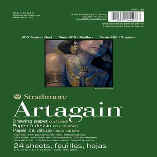 Strathmore&reg; 400 Series Black Artagain Paper Pad {1}